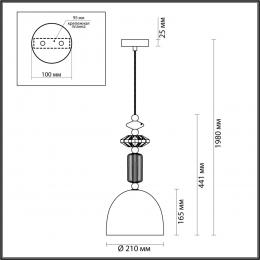 Odeon light exclusive 4861/1C CLASSIC ODL_EX21 111 золото/разноцветн./керамика/стекло Подвес E14 1*40W CANDY  - 2 купить